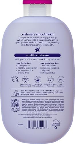 Eos Shea Better Cashmere Body Wash - Vanilla Cashmere - 16 Fl Oz