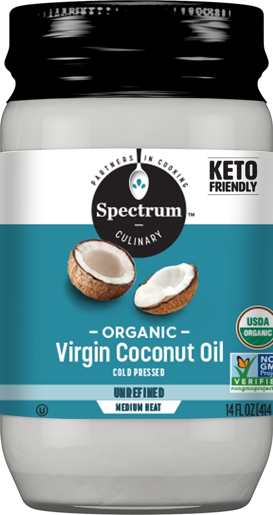 Spectrum Naturals Organic Unrefined Virgin Coconut Oil  14 Fl Oz